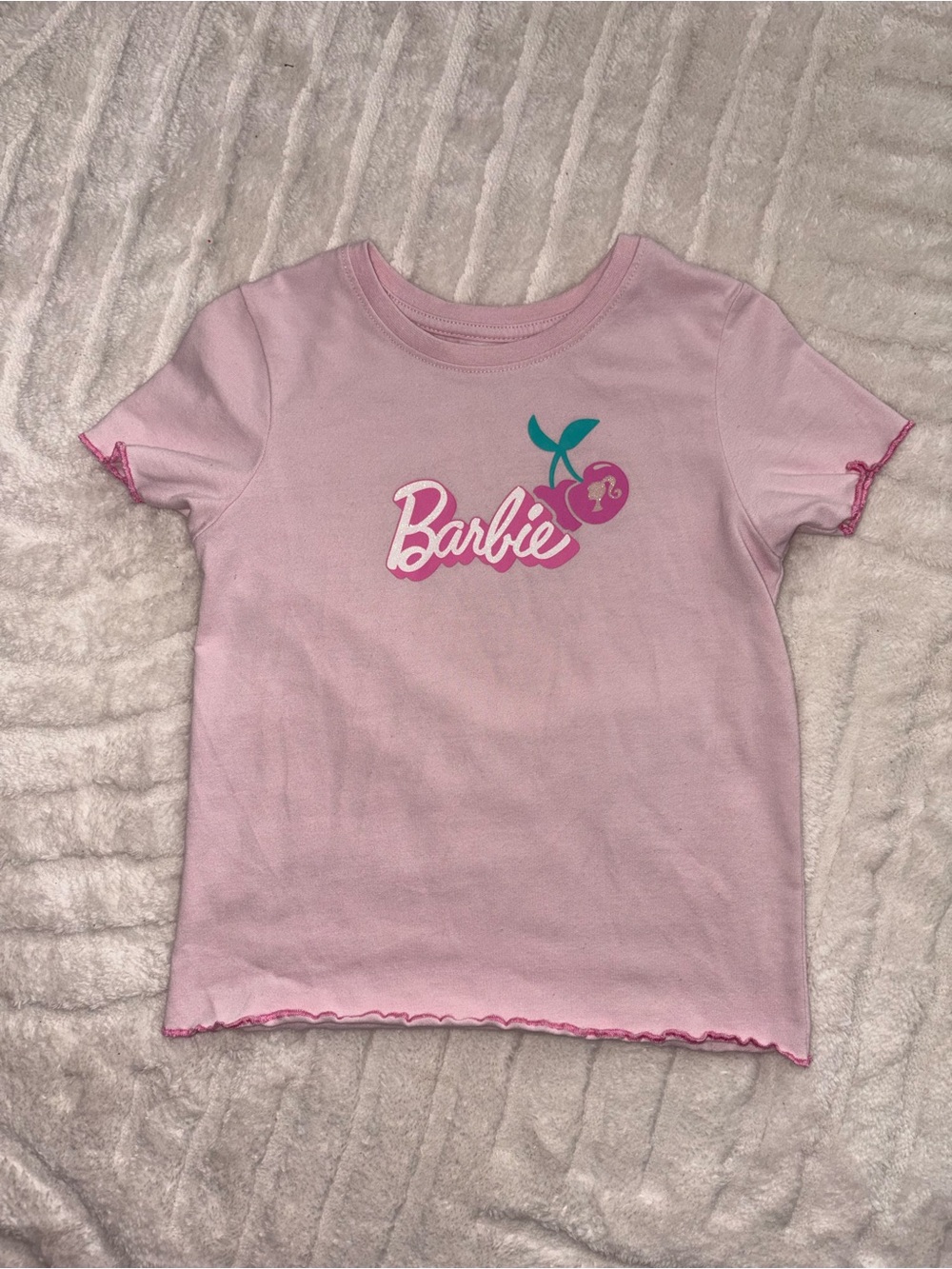 Barbie Light Pink Graphic Cherry Tee